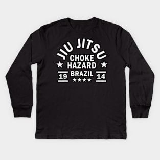 JIU JITSU - CHOKE HAZARD Kids Long Sleeve T-Shirt